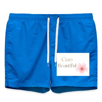 Ciao Beautiful Words Part Italian Saying - Swim Trunks - cobalt blue - Front