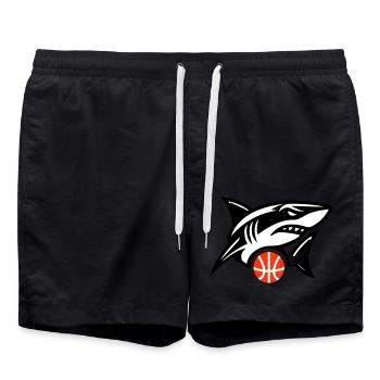 Shark Basketball Team - Swim Trunks - black - Front - AI Model Male 185 light (185cm)