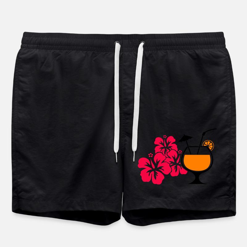 Boisson cocktail à l’hibiscus d’Hawaï - Short de bain - noir