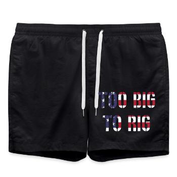 TOO BIG TO RIG 2024 - Swim Trunks - black - Front - AI Model Male 185 light (185cm)