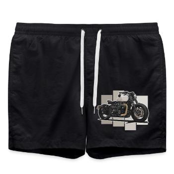 Bobber // Personnalisé // Moto - Short de bain - noir - Devant - AI Model Male 185 light (185cm)