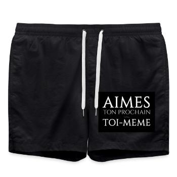 aimes 300 NOIR - Short de bain - noir - Devant - AI Model Male 185 light (185cm)