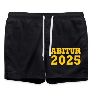 Abitur 2025 - Swim Trunks - black - Front - AI Model Male 185 light (185cm)
