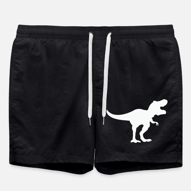 dinosaurier trex - Badeshorts - Schwarz