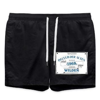 Geboren im besten Jahrgang 1968 - Badeshorts - Schwarz - Vorne - AI Model Male 185 light (185cm)