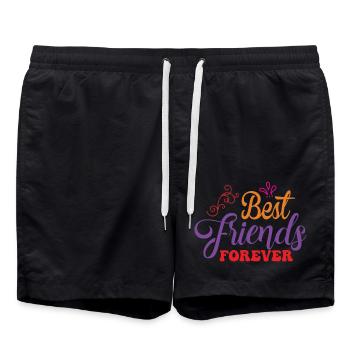 t shirt meilleure amie - Short de bain - noir - Devant - AI Model Male 185 light (185cm)