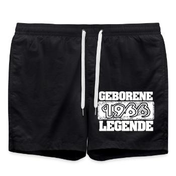Anniversaire 1966 - Short de bain - noir - Devant - AI Model Male 185 light (185cm)