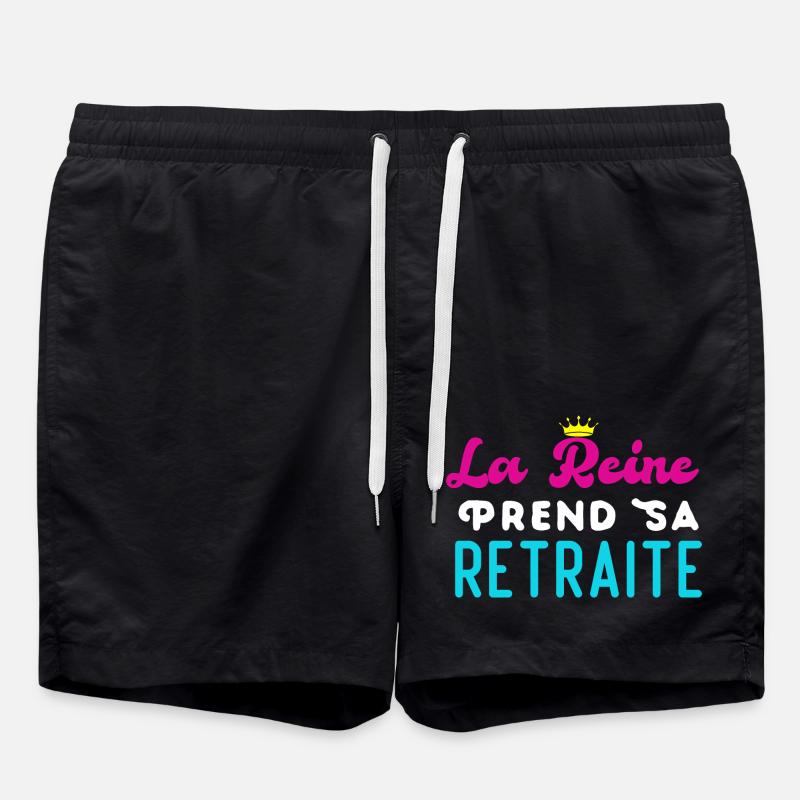 The Queen retires - Swim Trunks - black