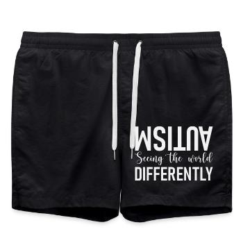 Autisme Autiste - Short de bain - noir - Devant - AI Model Male 185 light (185cm)