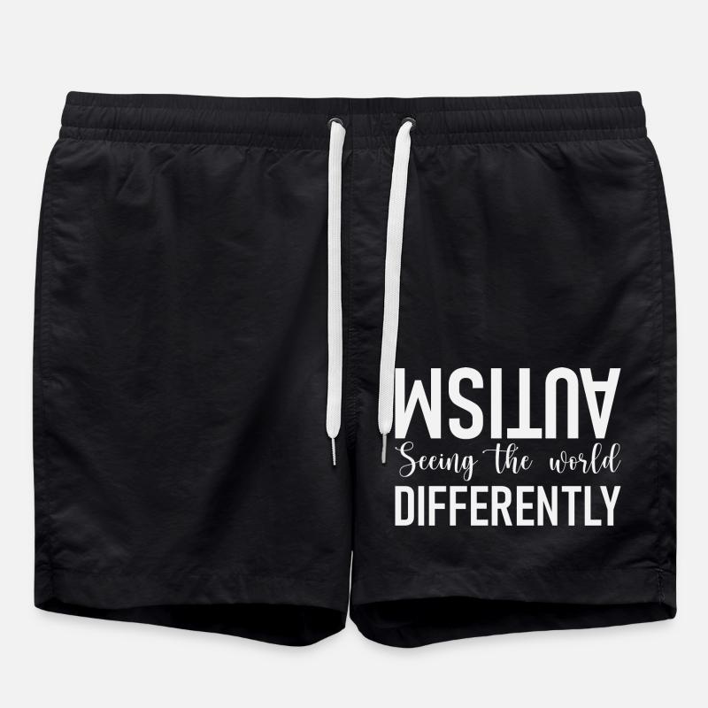 Autism Autistic - Swim Trunks - black