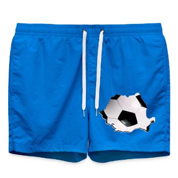Rumänien Landkarte umrahmt echten Fußball - Badeshorts - Cobalt blue - Vorne