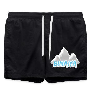 Gift for Binaiya - Swim Trunks - black - Front - AI Model Male 185 light (185cm)