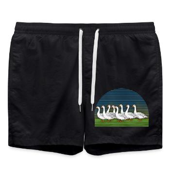 Geese - Swim Trunks - black - Front - AI Model Male 185 light (185cm)