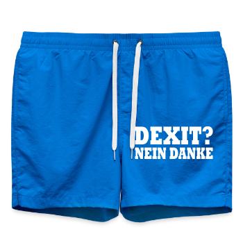 Dexit no thanks - Swim Trunks - cobalt blue - Front