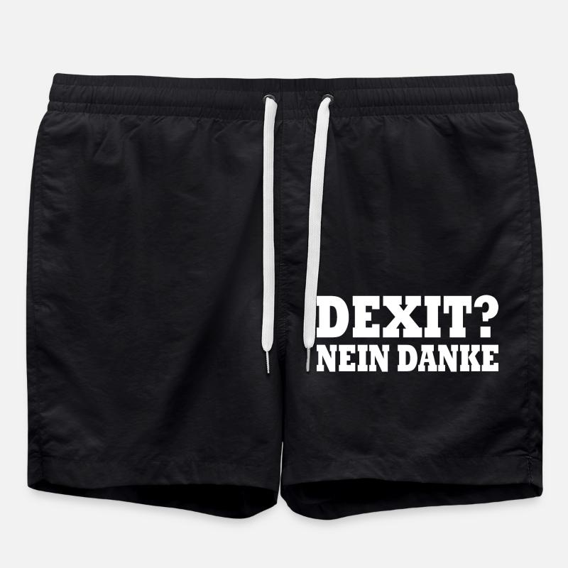 Dexit nein danke - Badeshorts - Schwarz