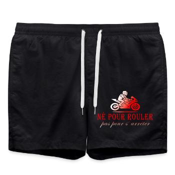 MOTORCYCLE BIKER NOT TO RIDE - Swim Trunks - black - Front - AI Model Male 185 light (185cm)