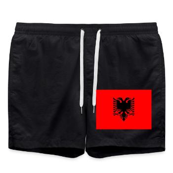 Albania - Swim Trunks - black - Front - AI Model Male 185 light (185cm)