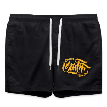 Crazy Stuff - Short de bain - noir - Devant - AI Model Male 185 light (185cm)