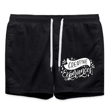 Idée de police créative - Short de bain - noir - Devant - AI Model Male 185 light (185cm)