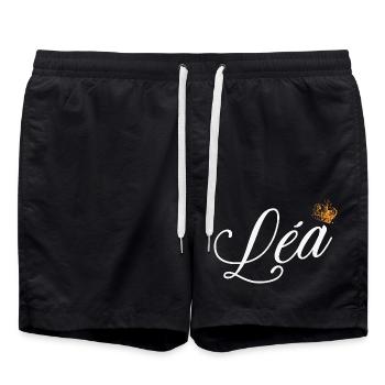 Lea Name für Frauen Kinder Kleinkinder - Lea Nachname - Badeshorts - Schwarz - Vorne - AI Model Male 185 light (185cm)