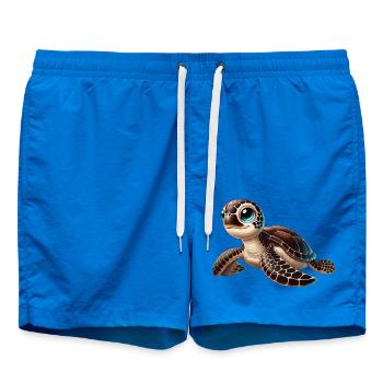 Hawksbill turtle young - Swim Trunks - cobalt blue - Front