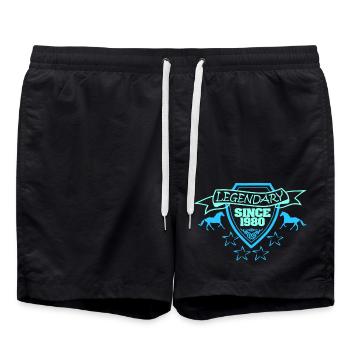 1980 - Short de bain - noir - Devant - AI Model Male 185 light (185cm)