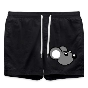 Mouse Mouse Cute Little Rat Rodent Friendly - Swim Trunks - black - Front - AI Model Male 185 light (185cm)