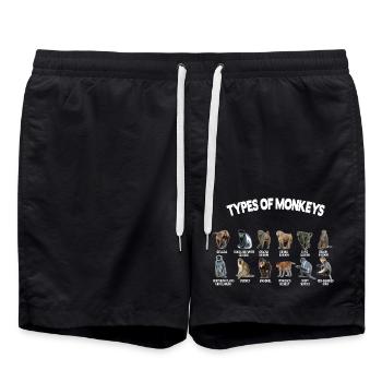 Types Of Monkeys Monkeys Breeds list - Swim Trunks - black - Front - AI Model Male 185 light (185cm)