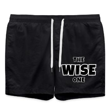 The Wise One - Swim Trunks - black - Front - AI Model Male 185 light (185cm)