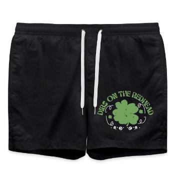 dibs auf der rothaarigen bezaubernd und humorvoll. - Badeshorts - Schwarz - Vorne - AI Model Male 185 light (185cm)