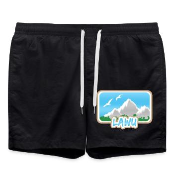 Lawu Lawu - Badeshorts - Schwarz - Vorne - AI Model Male 185 light (185cm)