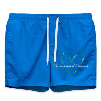 Bridesmaid with glittery green heart - Swim Trunks - cobalt blue - Front