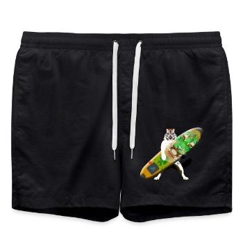 Kitesurfing 7 - Swim Trunks - black - Front - AI Model Male 185 light (185cm)