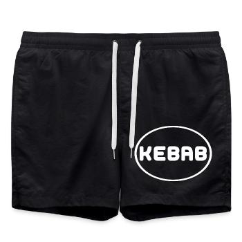 Kebab Fast Food Cadeau Dire Idée Cadeau - Short de bain - noir - Devant - AI Model Male 185 light (185cm)