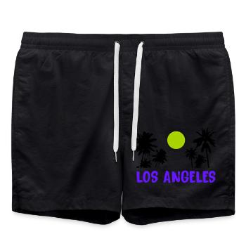 Los Angeles - Short de bain - noir - Devant - AI Model Male 185 light (185cm)