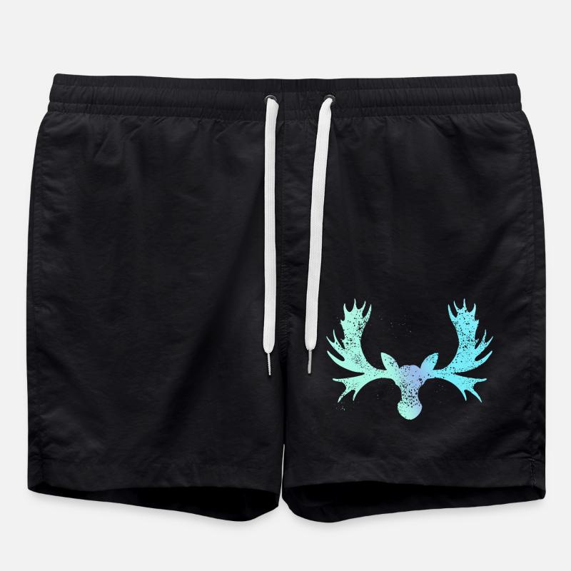 Elch - Badeshorts - Schwarz