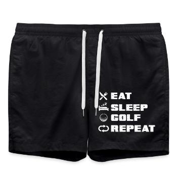 Manger Dormir Golf Répéter Cadeau Clubs de golf Sports - Short de bain - noir - Devant - AI Model Male 185 light (185cm)