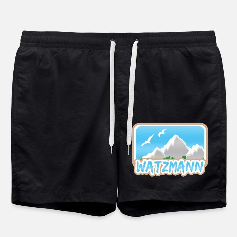 Geschenk für Watzmann - Badeshorts - Schwarz