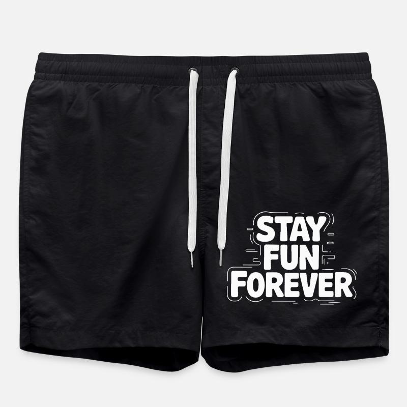 STAY FUN FOREVER - Swim Trunks - black