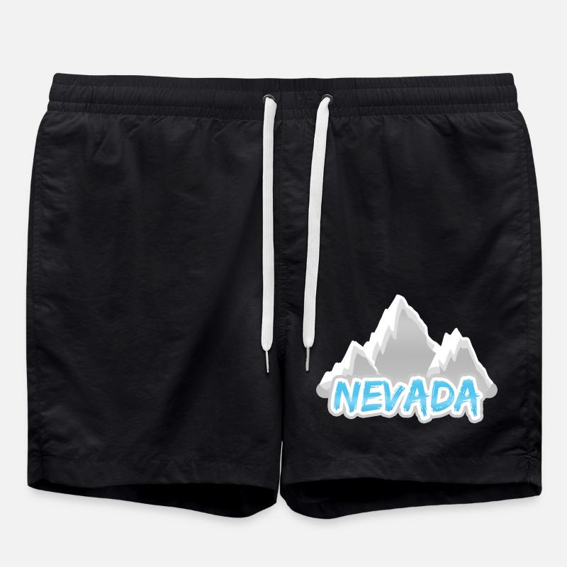 Nevada as a mountain - Swim Trunks - black