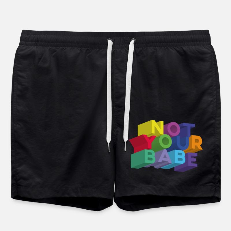 NOT YOUR BABE - Swim Trunks - black