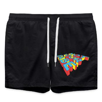 NOT YOUR BABE - Short de bain - noir - Devant - AI Model Male 185 light (185cm)