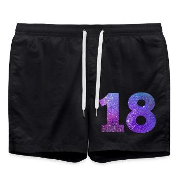 Numéro 18 galaxie - Short de bain - noir - Devant - AI Model Male 185 light (185cm)