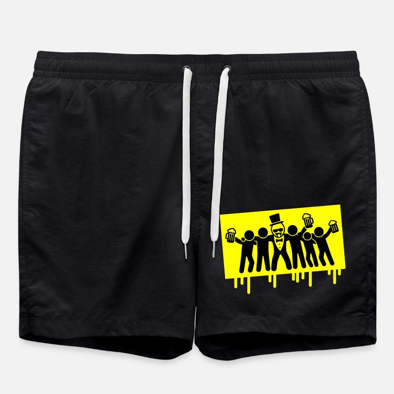 Bräutigam Team Junggesellenabschied - Badeshorts - Schwarz