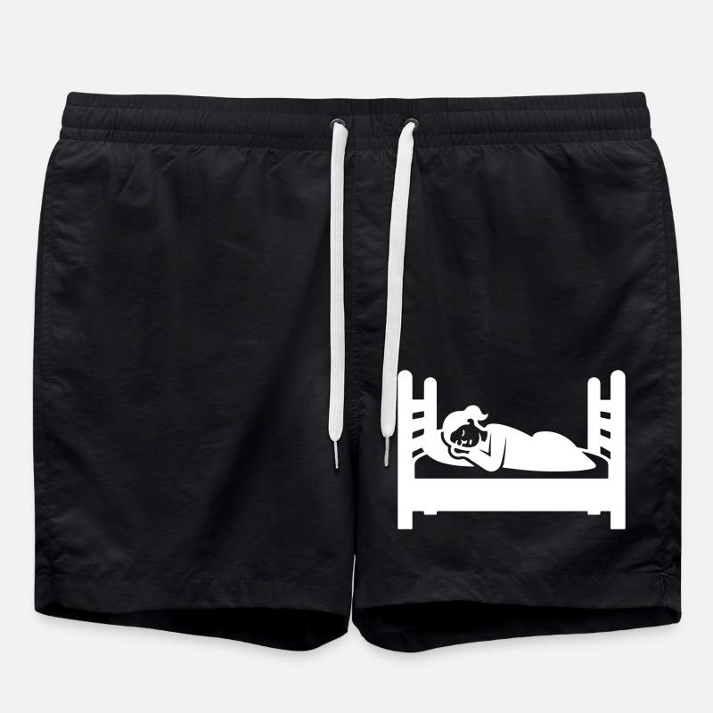 Sleeping Tired - Swim Trunks - black