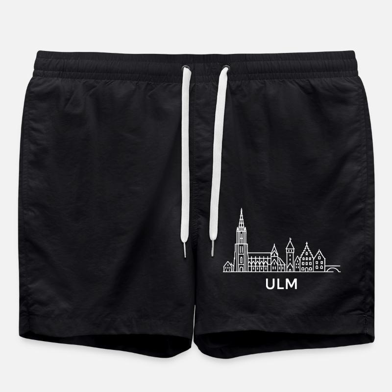 Ulm in White - Badeshorts - Schwarz