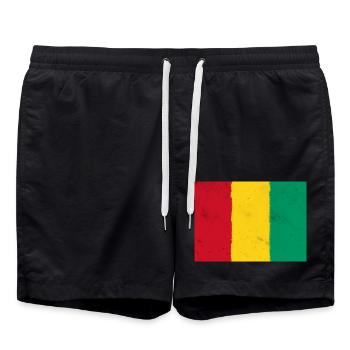 Drapeau de la Guinée – La puissance de l’Afrique - Short de bain - noir - Devant - AI Model Male 185 light (185cm)