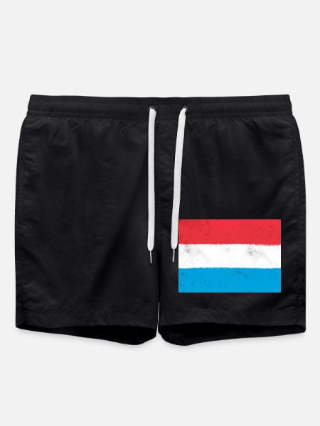 Flag of Luxembourg - Swim Trunks - black