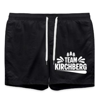 Team Kirchberg - Badeshorts - Schwarz - Vorne - AI Model Male 185 light (185cm)