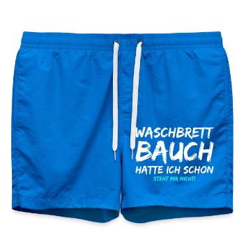 Waschbrettbauch Hatte Ich Schon Steht Mir Nicht - Badeshorts - Cobalt blue - Vorne